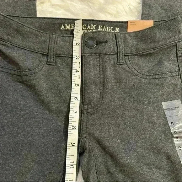 American Eagle Womens Super Stretch Solid Dark Gray Skinny Jegging Jeans 0 Reg - Picture 6 of 7